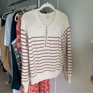 striped sezane sweater
